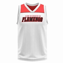 Camisa Regata de Futebol Braziline Flamengo Faculty Adulta G Branca (MP)