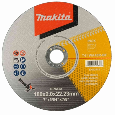 Disco de Corte Fino Makita Inox 7 180x2.0x22,23mm (MP)