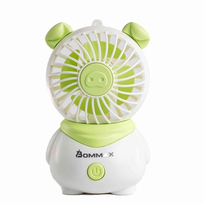 Mini Ventilador Branco e Verde Bommax (MP)