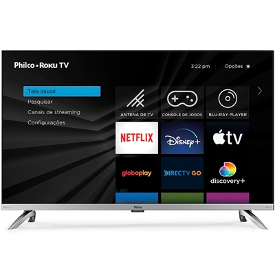 Smart TV Philco 32" LED Dolby Audio Bivolt Silver PTV32G7PR2CSBLH