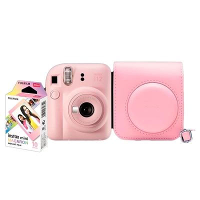 Kit Instax Mini 12 e Bolsa Rosa Gloss Fuji (MP)