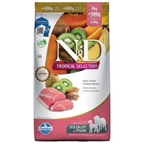 Ração N&D Cães Adultos Raças Médias e Grandes Tropical Suíno 2kg (MP)