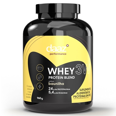 Whey Protein Blend 3W Daaz Sabor Baunilha 960g