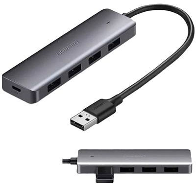 Hub UGreen USB 3.0 4 Portas CM219 Cinza (MP)