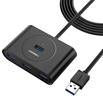 Hub UGreen USB 3.0 4 Portas CR113 Preto (MP)