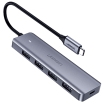 Hub UGreen USB-C 3.0 4 Portas USB CM219 Cinza (MP)