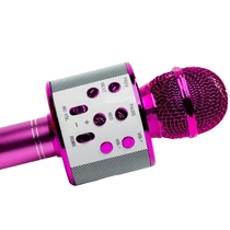 Microfone Karaokê Handheld KTV Bluetooth Rosa (MP)
