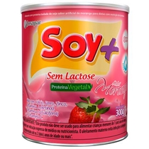 Alimento Em Pó Soy+ Sem Lactose Sabor Morango Lata 300g