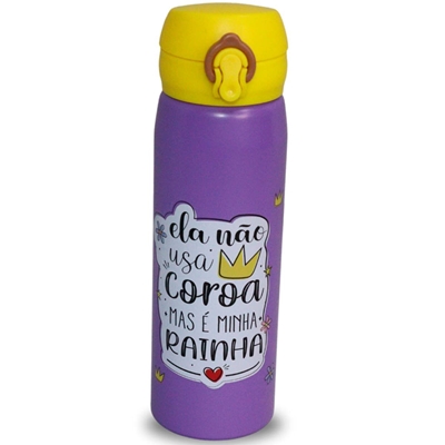 Garrafa Wincy Dia Das Mães Lilás E Amarelo 600ml (MP)