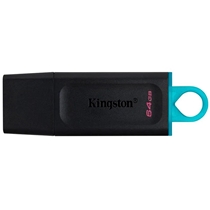 Pen Drive Kingston Exodia 64GB USB 3.2 DTX/64GB Preto/Azul (MP)