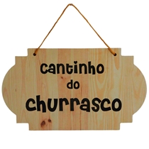 Placa Cantinho Do Churrasco Toquinho JR (MP)