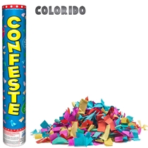 Lança Confetes Mundo Bizzaro Crepom Colorido 30cm (MP)