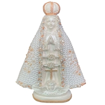 Imagem Nossa Senhora Aparecida Santorine Cascalho Bege 40cm (MP)