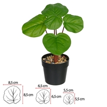 Pilea Artificial Florarte Com Pote 24cm Verde (MP)