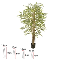 Bamboo Artificial Florarte Com Pote 1,5m Verde 3001 (MP)