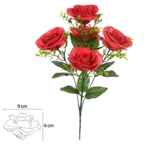 Buquê Rosa Artificial Florarte 39cm Vermelho (MP)