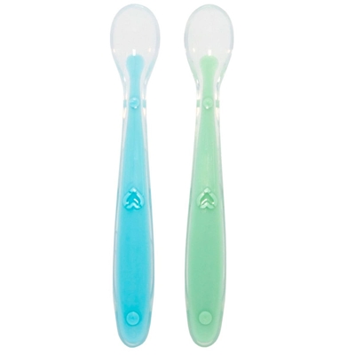 Kit Colher Buba Silicone Verde e Azul (MP)