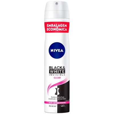 Desodorante Aerosol Nivea Black & White Clear 200ml