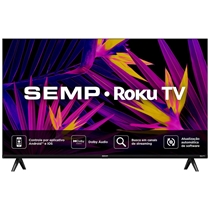 Smart TV 32" SEMP LED HD Roku Google Assistente Alexa Preto 32R6610