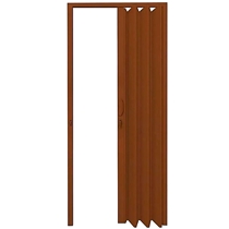 Porta Sanfonada Plasbil PVC 60cm Mogno (MP)