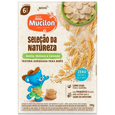 Cereal Infantil Mucilon Aveia, Quinoa e Cevada 100g