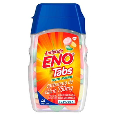 Eno Tabs 750mg 48 Tabletes Mastigáveis Frutas Sortidos