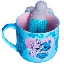 Caneca Zonacriativa Stitch Com Infusor Para Chá 350ml  (MP)