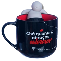 Caneca Zonacriativa Gosto de Você Com Infusor Para Chá 350ml (MP)