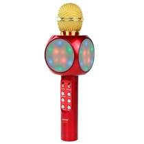 Microfone Lelong Karaokê Bluetooth Vermelho LE-915 (MP)
