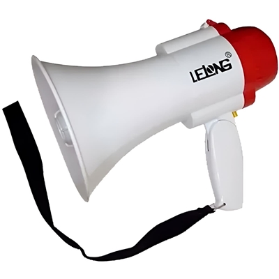 Megafone Lelong Branco E Vermelha LE-997 (MP)