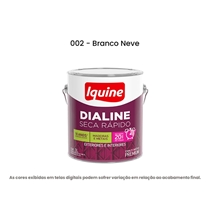 Tinta Esmalte Iquine Sintético Premium Alto Brilho 3L Dialine Seca Rápido Branco Neve (MP)