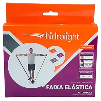Kit Faixa Elástica Hidrolight TPE 3 Peças (MP)