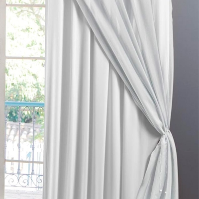 Cortina Branyl Lina Voil Liso Com Forro Tecido Blackout 70% 180x260cm Branco (MP)