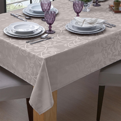 Toalha De Mesa Branyl Jacquard Mila 140x140cm Pérola (MP)