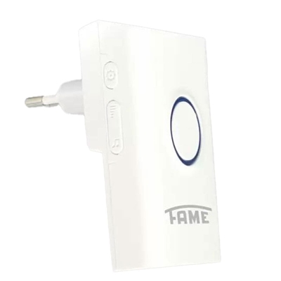 Campainha Musical Fame Sem Fio Com Bateria Bivolt Branco (Mp)