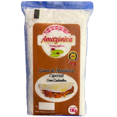 Goma de Mandioca Amazônica Com Castanha 1kg