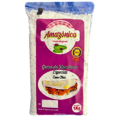 Goma de Mandioca Amazônica Com Chia 1kg