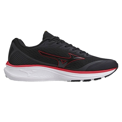 Tênis de Corrida Masculino N° 42 Mizuno Atlantis Preto Vermelho (MP)