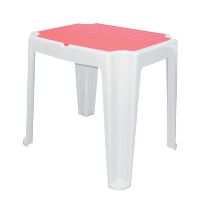 Mesa Infantil Com Compartimento Tramontina Versa 92340/016 Em Polipropileno Branco E Rosa