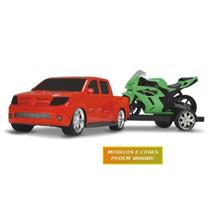 Brinquedo Pick-Up com Moto Roma 1115 Cores Sortidas