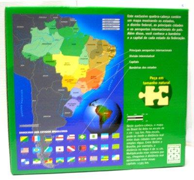 Puzzle 250 Mapa do Brasil Grow Quebra Cabeças Jogos em Promoção na  Americanas