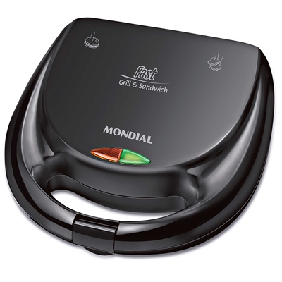 Sanduicheira Fast Grill & Sandwich Mondial S-12 750 W Antiaderente 110 V Preto