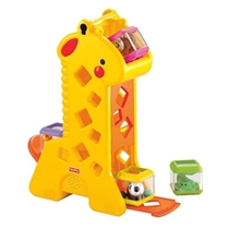 Brinquedo Giraffa com Blocos Mattel B4253 Plástico