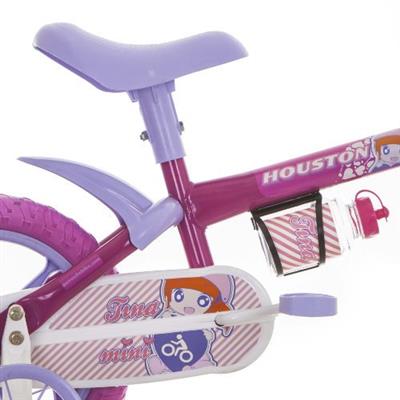 Bicicleta Infantil Aro 12 Houston Tina Mini TM12J com Rodinhas, Cestinha e  Squeeze - WT Promoções