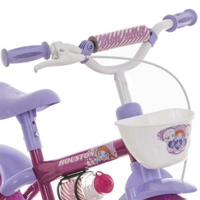 Bicicleta Infantil Aro 12 Houston Tina Mini TM12J com Rodinhas, Cestinha e  Squeeze - WT Promoções